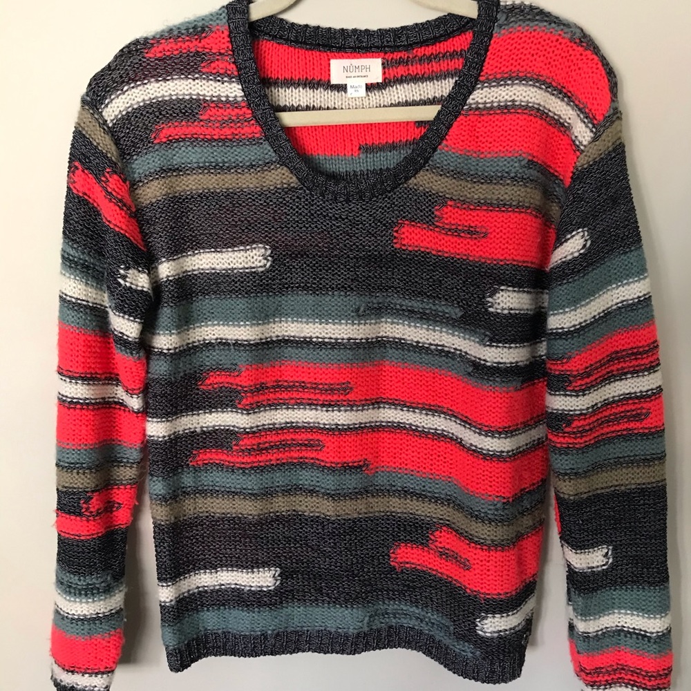 ⬇️Anthropologie/Numph multi color sweater sz small